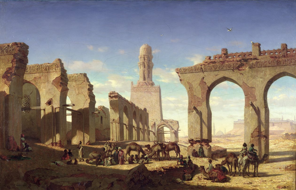 Ruines de la mosquée du calife El Haken, Le Caire, c.1840 - Prosper Georges Antoine Marilhat