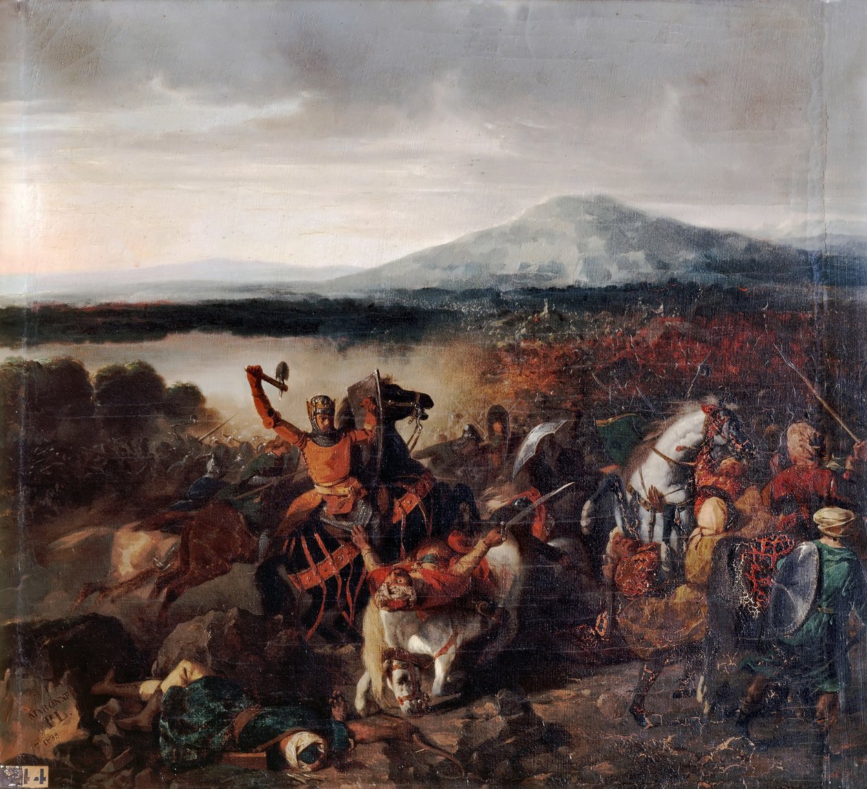 Roger Ier de Sicile à la bataille de Cerami en 1061 - Prosper Lafaye or Lafait