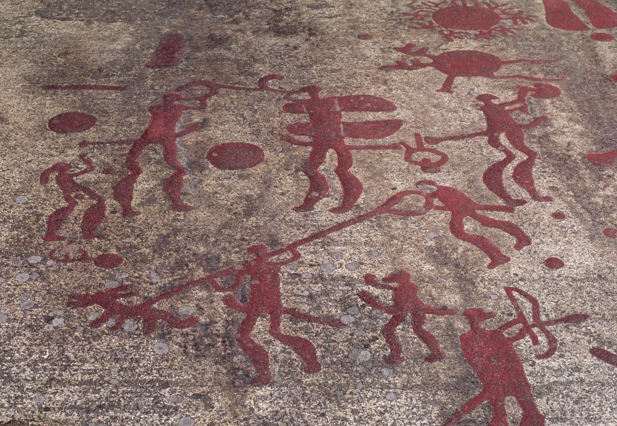 Scène de chasse (peinture rupestre) - Protohistoric