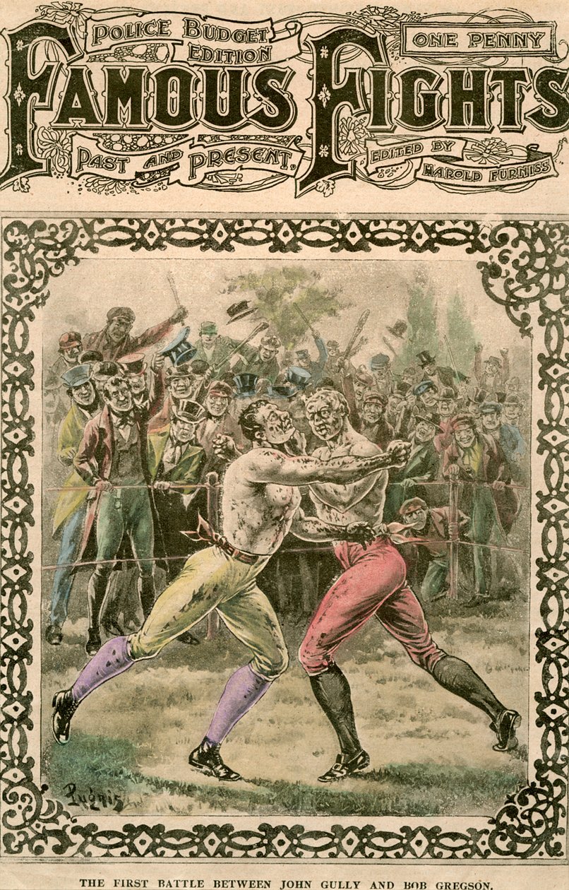 La première bataille entre John Gully et Bob Gregson, 1807 fin 19ème ou début 20ème siècle - Pugnis