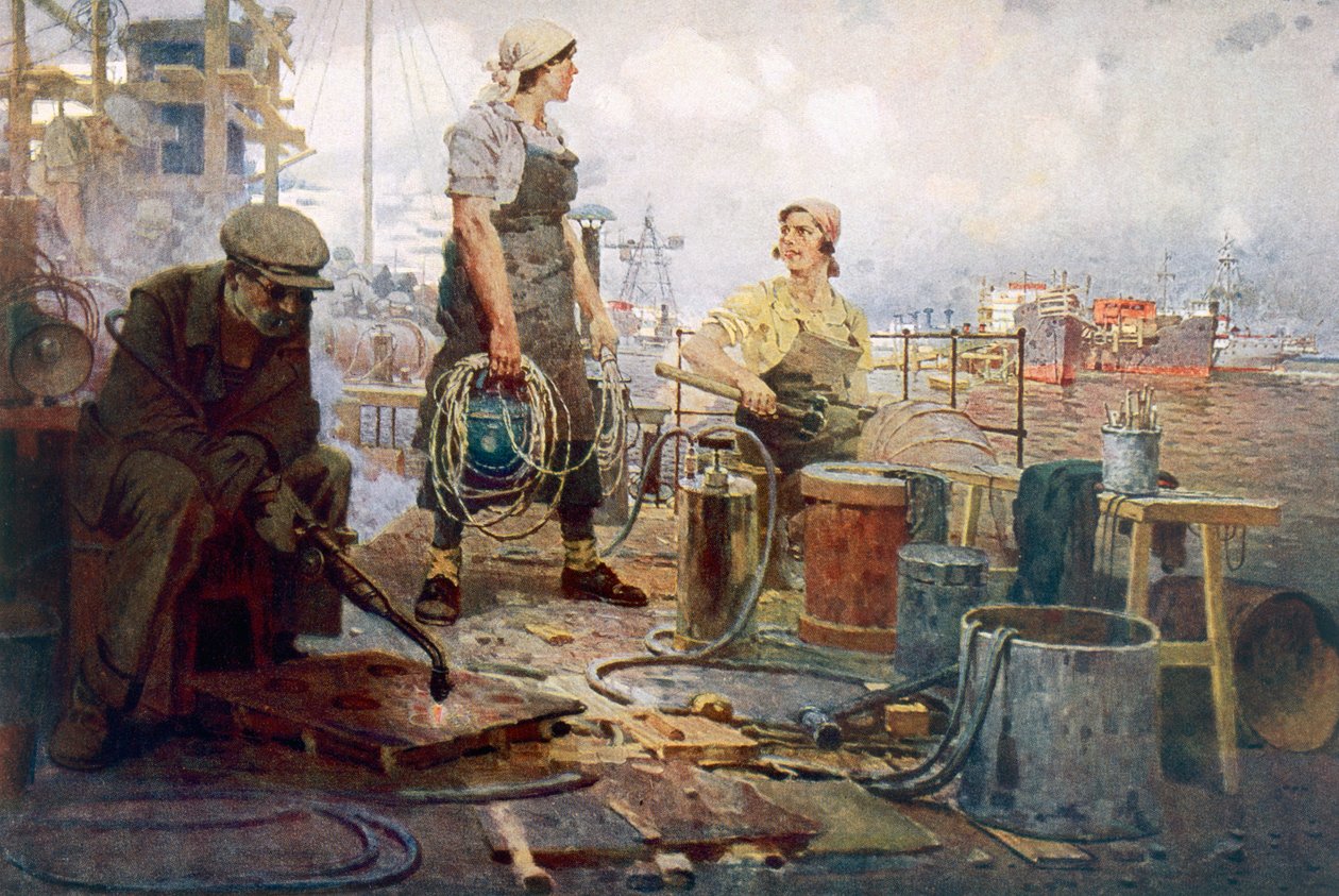 Le chantier naval de Sormovo, vers 1920 - Pyotr Ivanovich Kotov