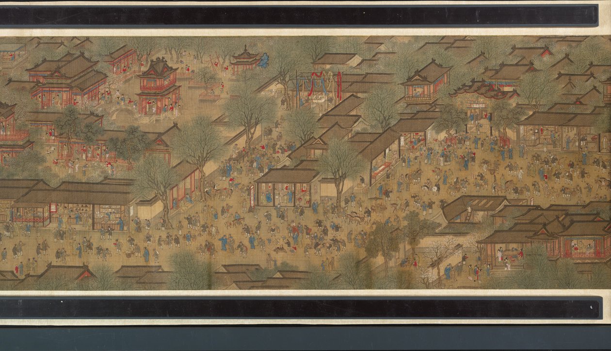 Festival du printemps sur la rivière (détail) - Qing Dynasty Chinese School