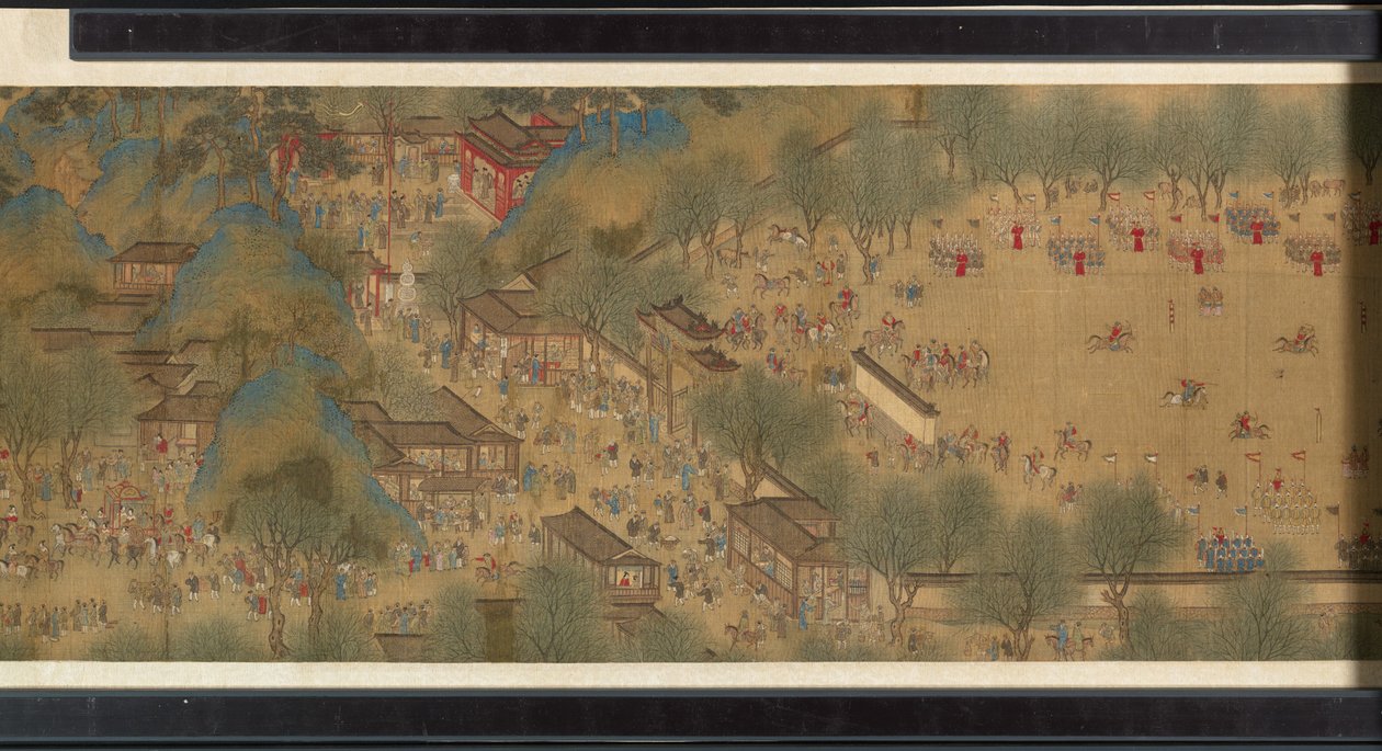 Festival de printemps sur la rivière - Qing Dynasty Chinese School
