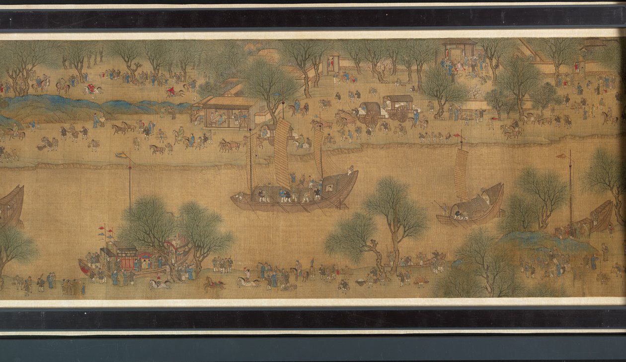 Festival du printemps sur la rivière (détail), rouleau - Qing Dynasty Chinese School