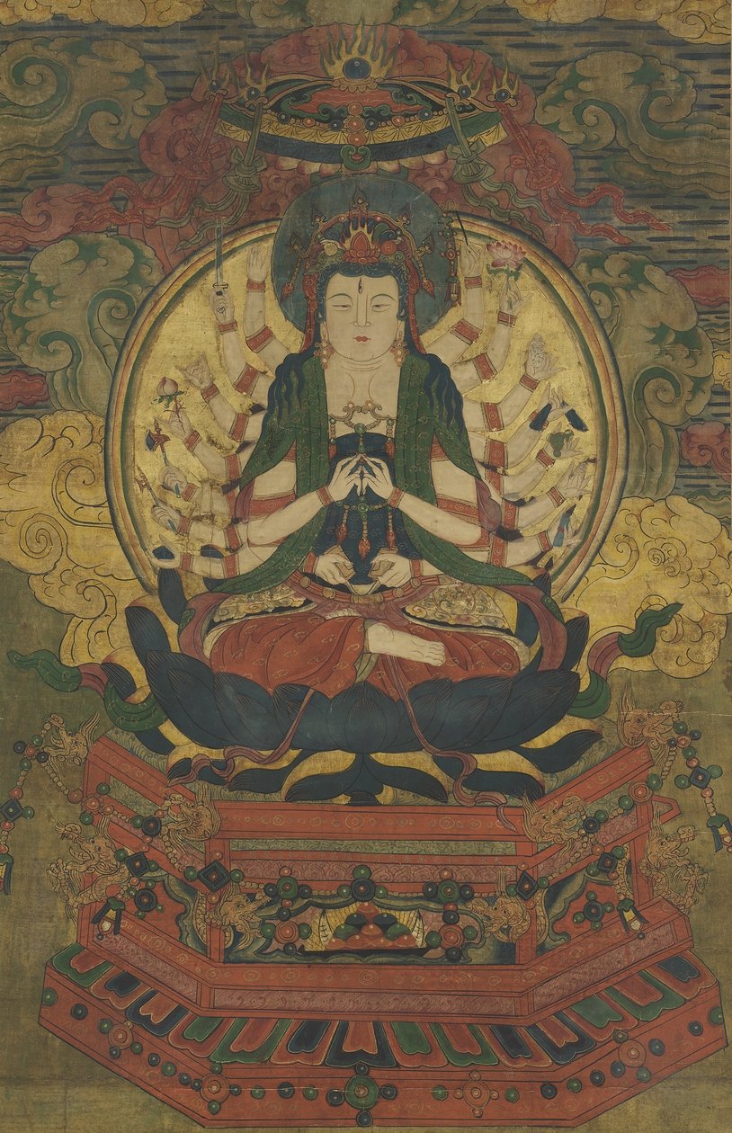 Guanyin aux mille bras - Qing Dynasty Chinese School