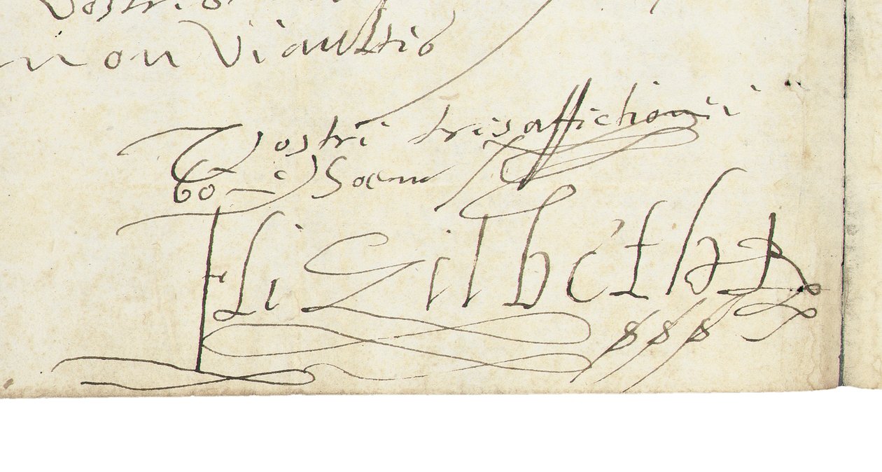 Signature sur une lettre d
