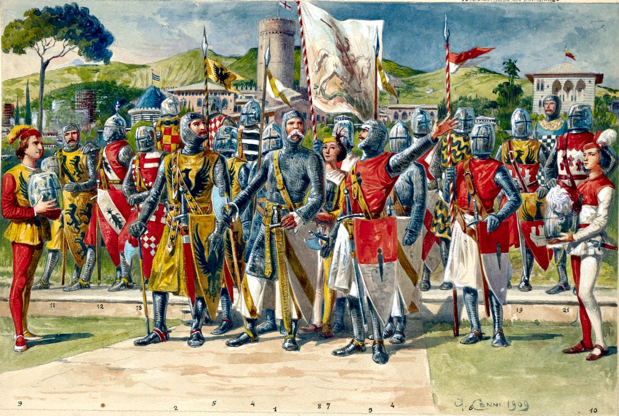 Chefs, chevaliers et soldats de la République de Gênes et de ses grandes familles, dernier quart du XIIIe siècle - Quinto Cenni