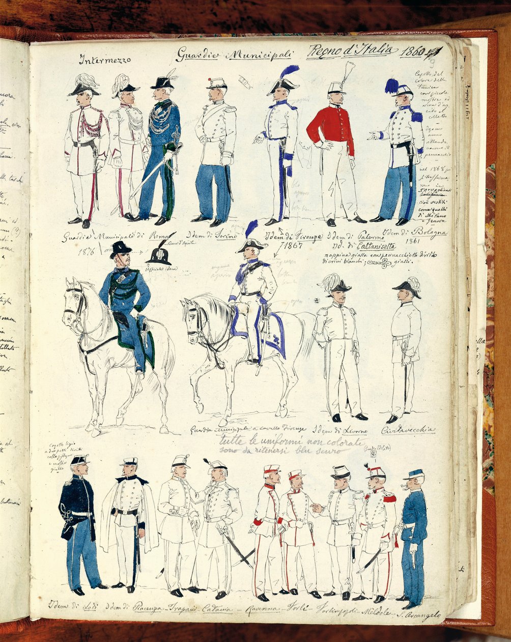 Gardes municipaux, uniformes militaires du Royaume d
