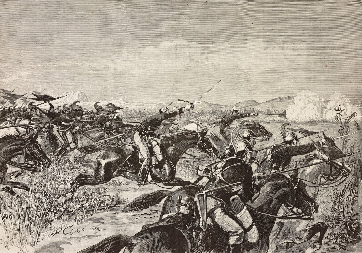 Régiment de cavalerie de Savoie chargeant, 10 septembre - Quinto Cenni