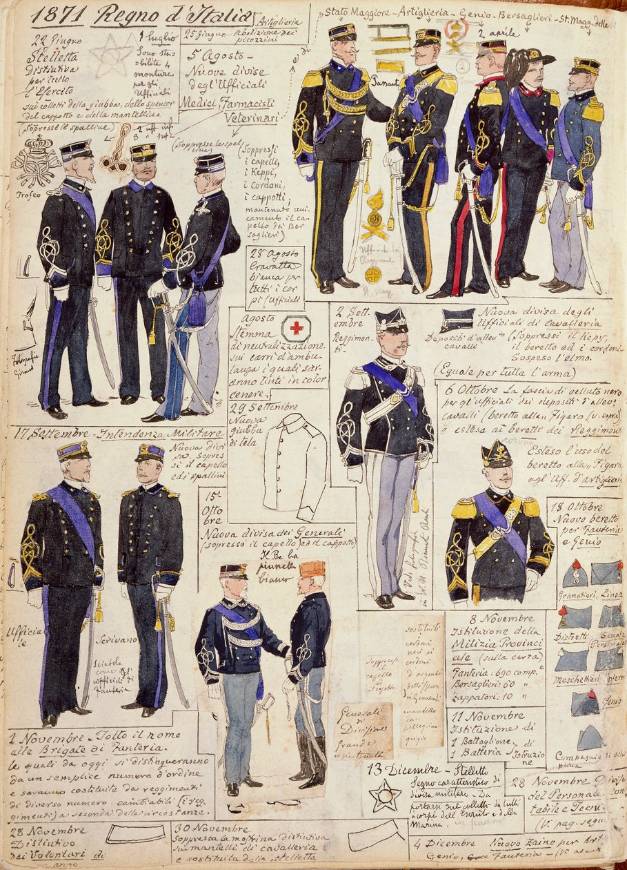 Divers uniformes du Royaume d