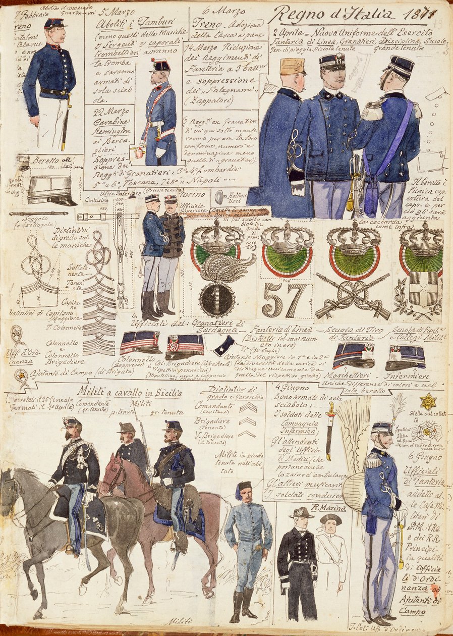 Divers uniformes du Royaume d