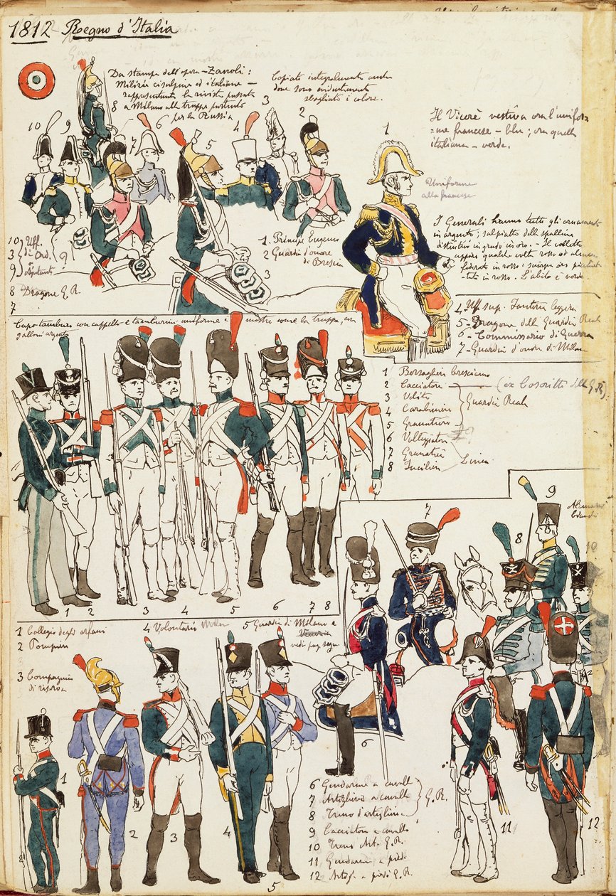 Divers uniformes du Royaume d
