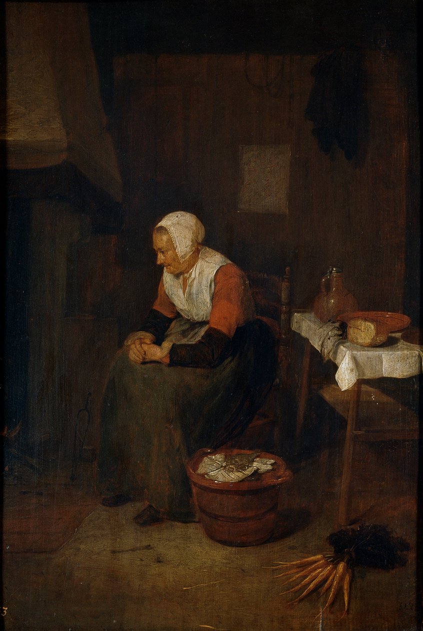 Vieille femme près d