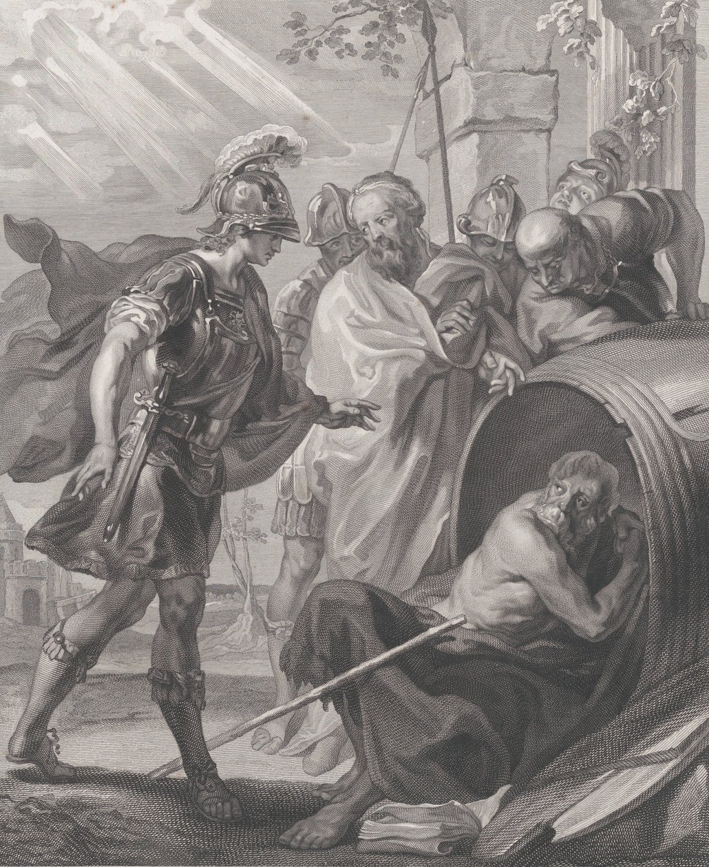 La rencontre de Diogène de Sinope et Alexandre le Grand - Quirin Mark