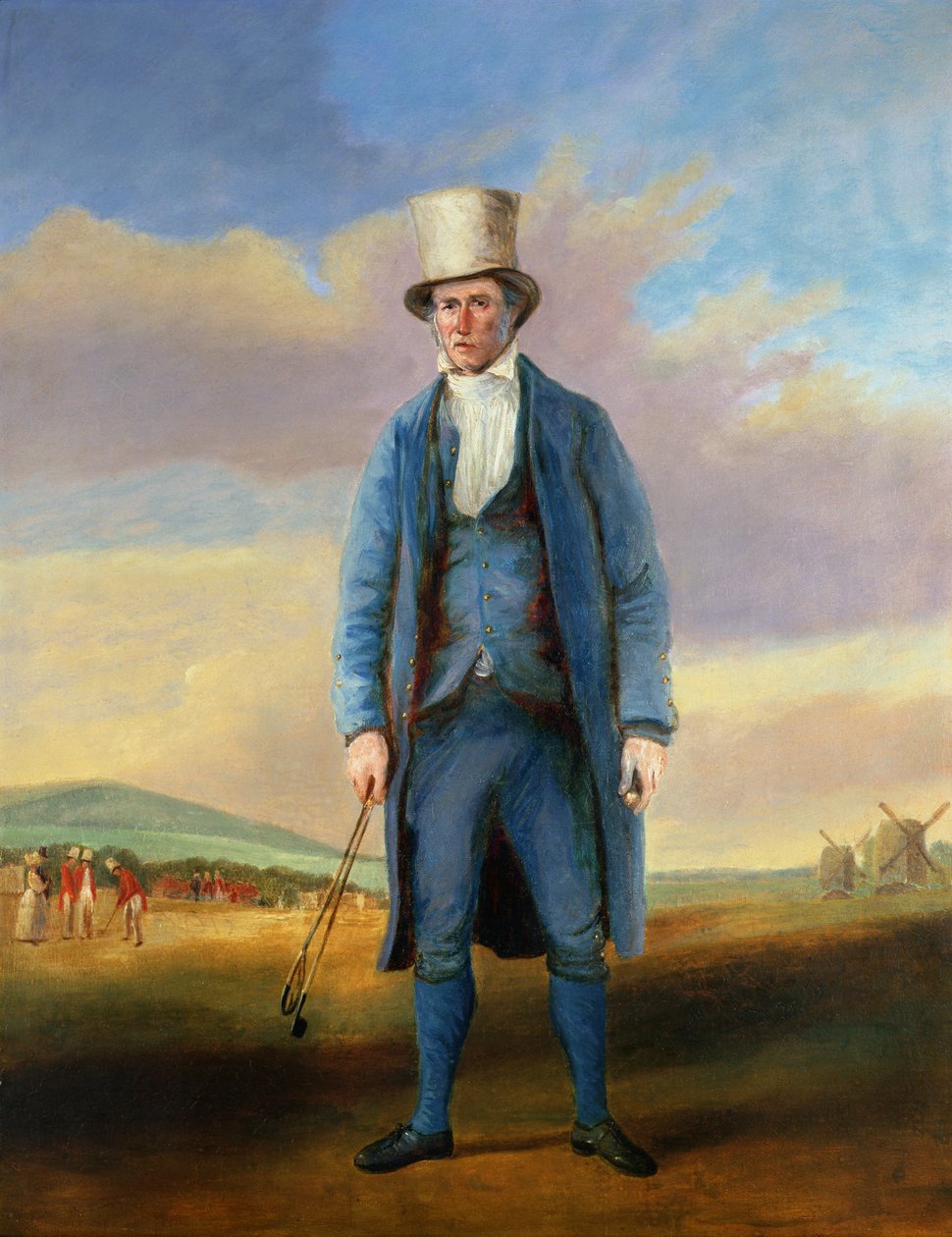 `Old Alick`, Alick Brotherton (1756-1840) le Troueur du Royal Blackheath Golf Club, vers 1835 - R.S.E Gallen