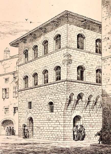 Maison du 14e siècle, Florence, Italie, de 