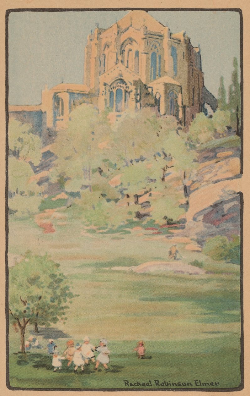 La cathédrale Saint-Jean-le-Divin depuis Morningside Park, 1914 - Rachael Robinson Elmer