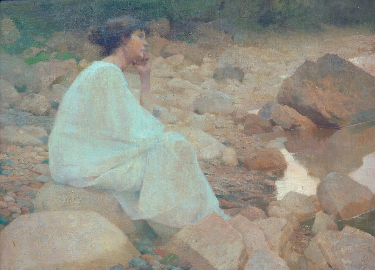 Sur la plage de la mer - Raffael Schuster-Woldan