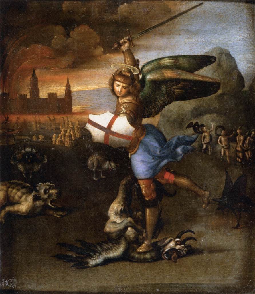 Saint Michel et le dragon - Raffaello Sanzio Raphael