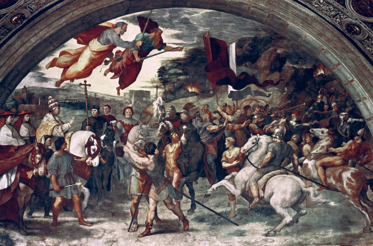 Pape Léon I, repoussant Attila, (détail), 1511-1514 - Raffaello Sanzio Raphael