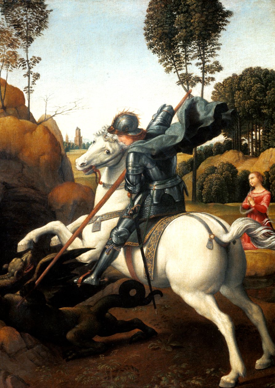 Saint Georges et le Dragon, vers 1506 - Raffaello Sanzio Raphael