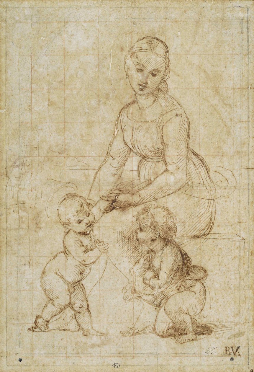 Étude pour La belle jardinière - Raffaello Sanzio Raphael