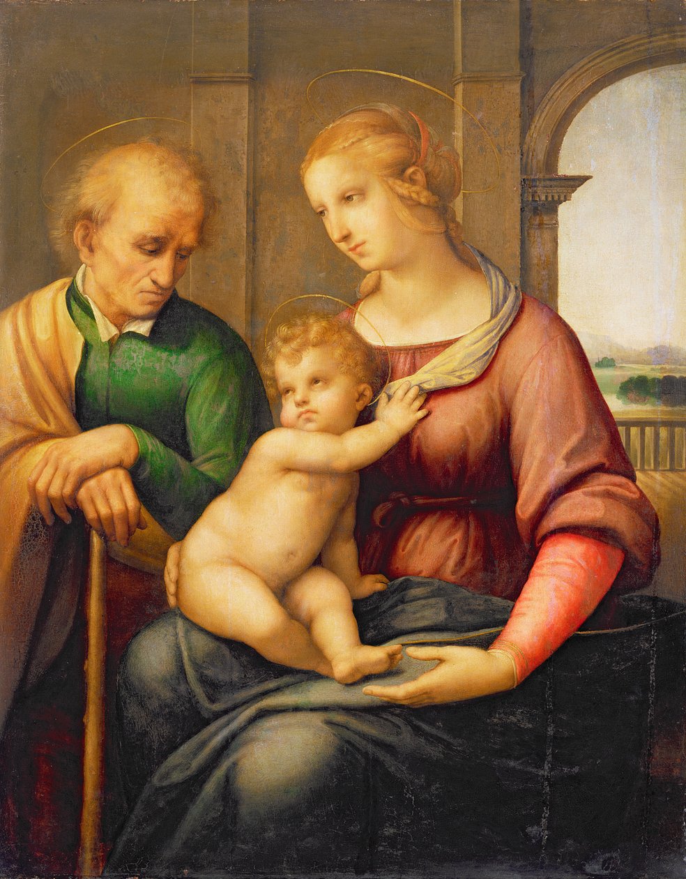 La Sainte Famille, ou la Madone avec Joseph sans barbe, c.1506 - Raffaello Sanzio Raphael