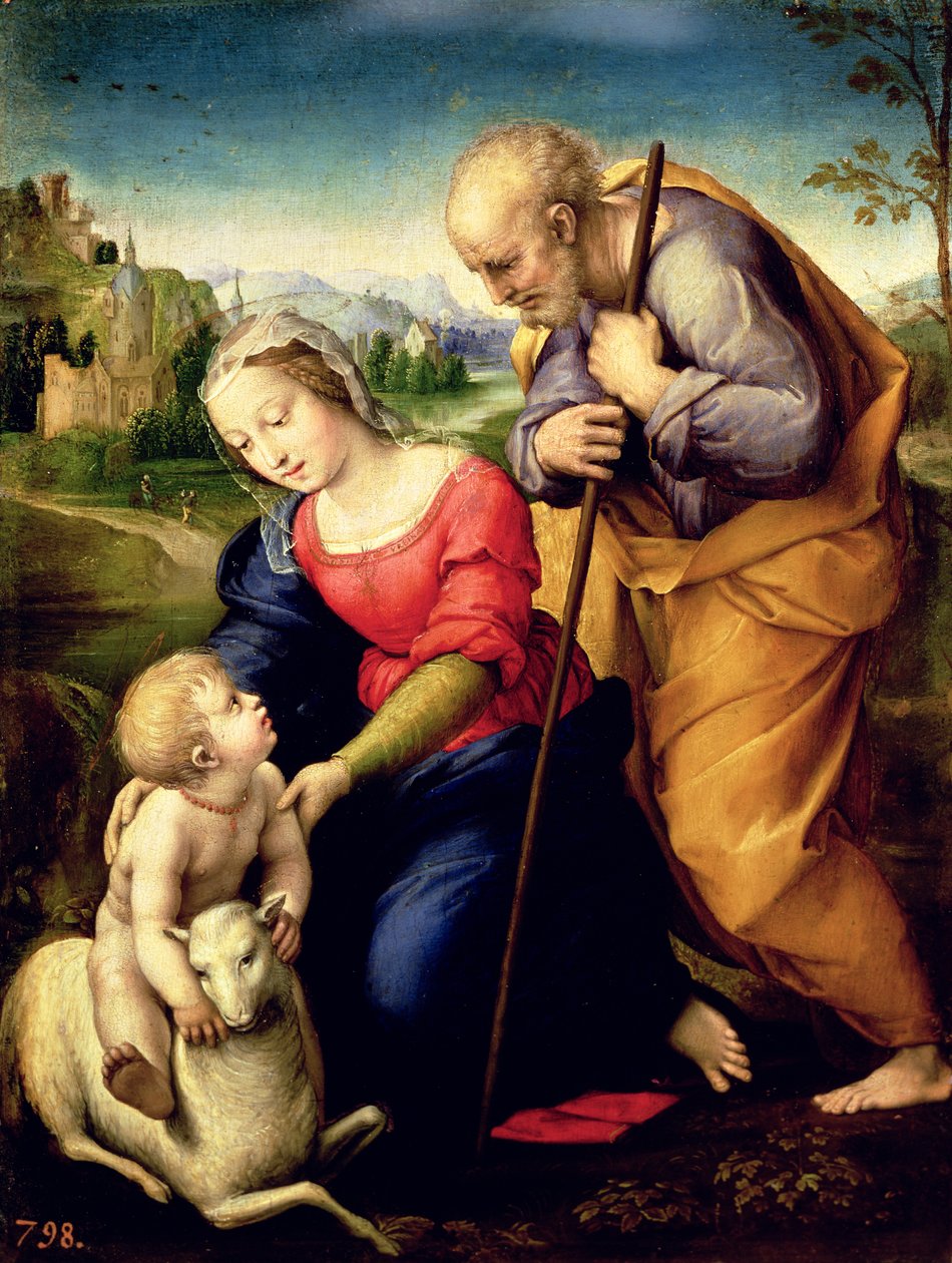 La Sainte Famille avec un agneau, 1507 - Raffaello Sanzio Raphael