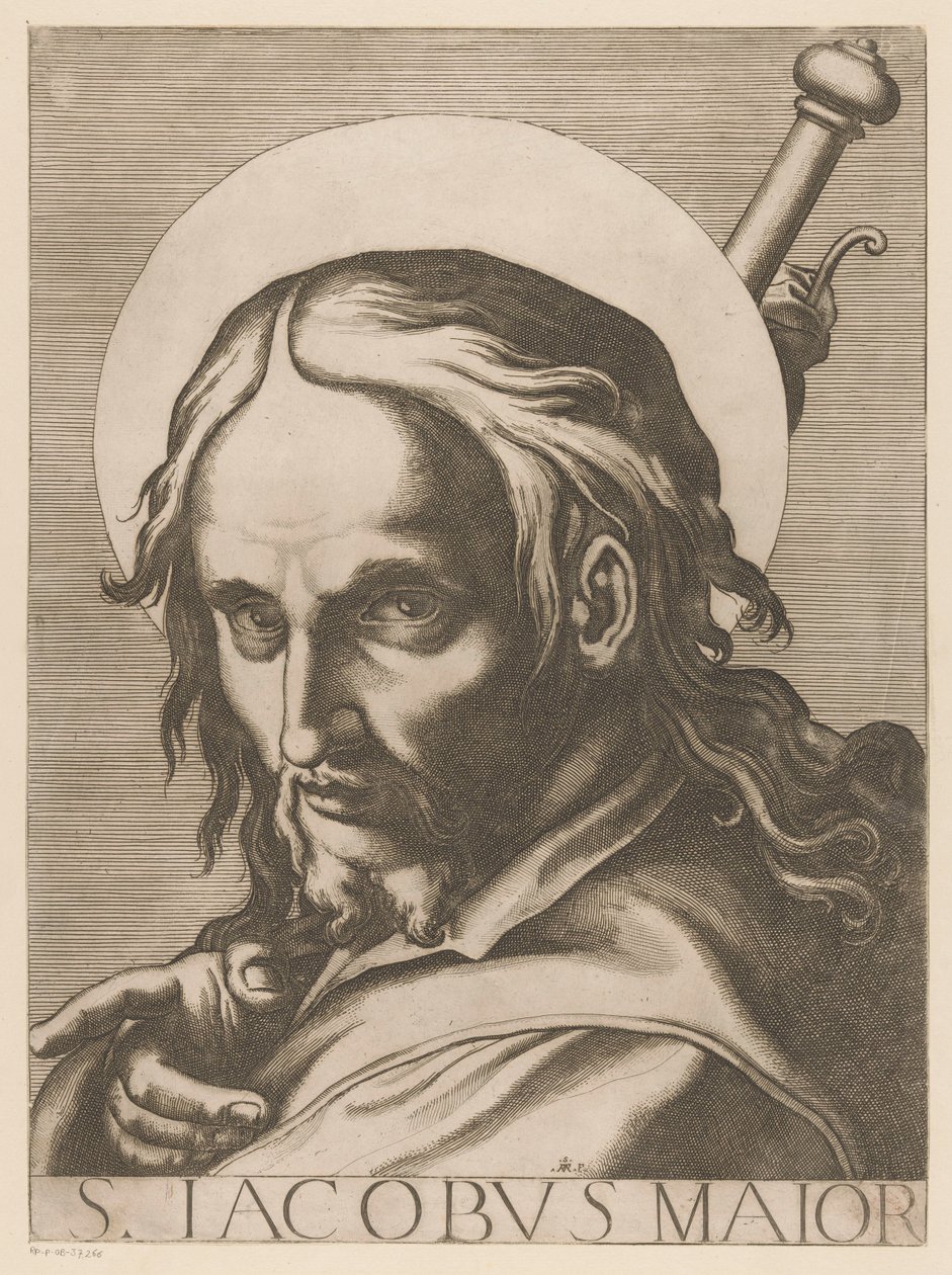 Saint Jacques le Majeur (série Christus, Maria et les douze apôtres, Il sacrato collegio apostolico) - Raffaello Schiaminossi