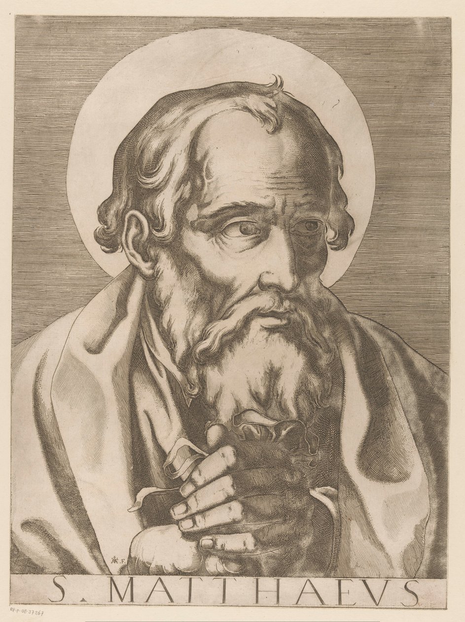 Saint Matthieu (Christus, Maria en de twaalf apostelen, Il sacrato collegio apostolico) - Raffaello Schiaminossi