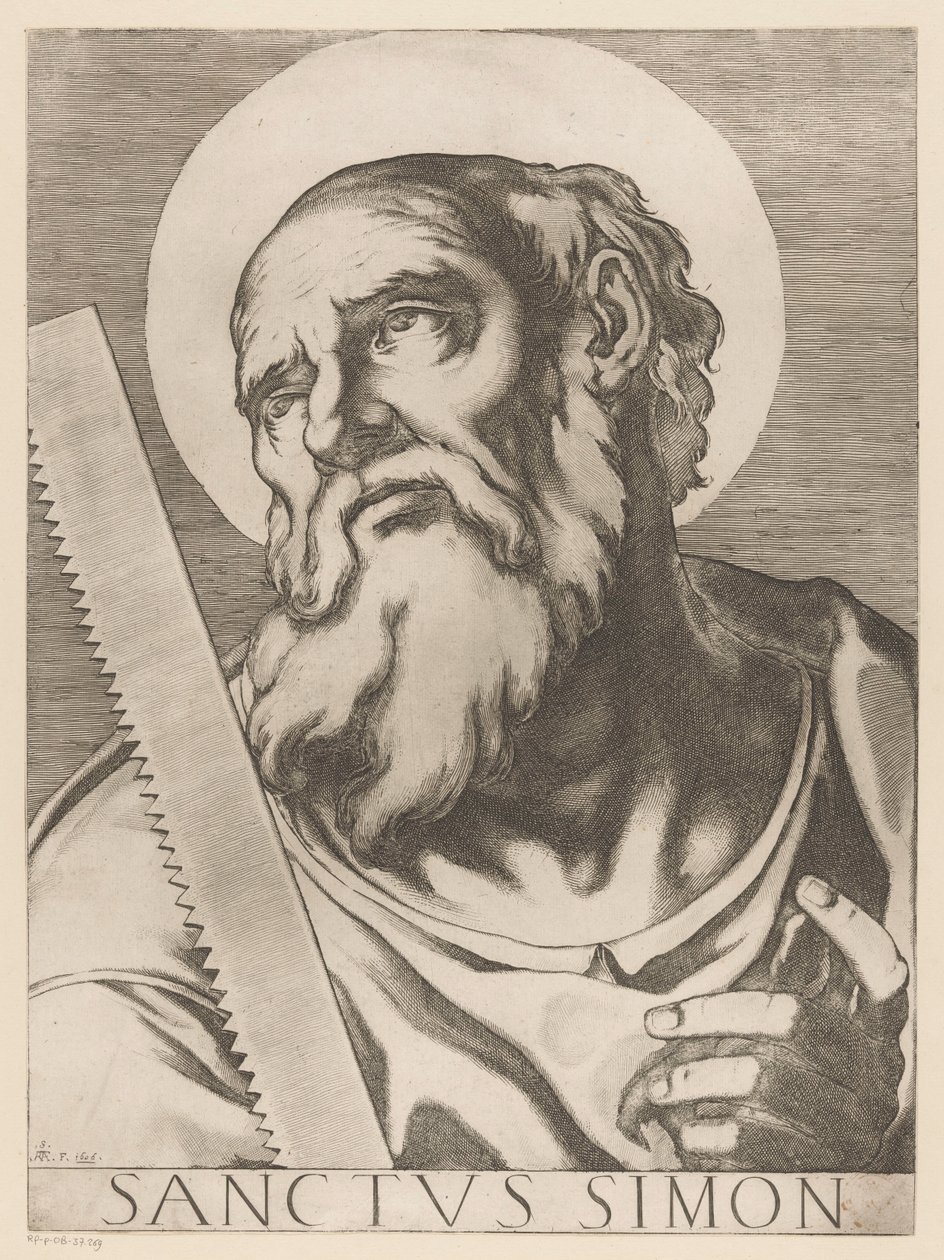 Saint Simon le Zélote (série Le Christ, Marie et les douze apôtres) - Raffaello Schiaminossi
