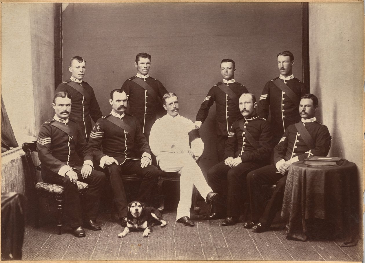 Le capitaine Watkins et les sous-officiers - Raja Deen Dayal