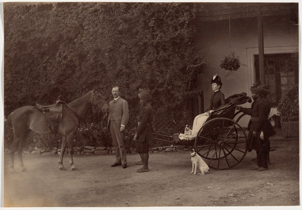 Le colonel H. R. Thuillier et son épouse Emmeline Williams Thuillier, Shimla - Raja Deen Dayal