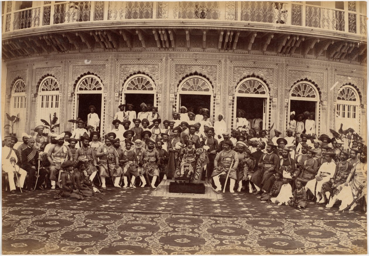 Le maharaja Scindia, des nobles et de hauts fonctionnaires, Gwalior - Raja Deen Dayal