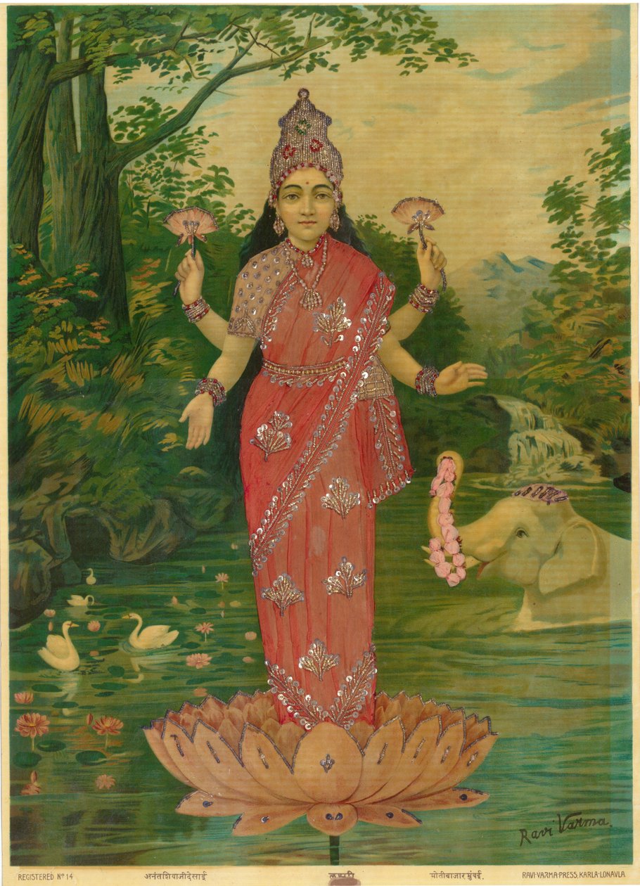 Lakshmi Embelli, par Ravi Varma Press - Raja Ravi Varma