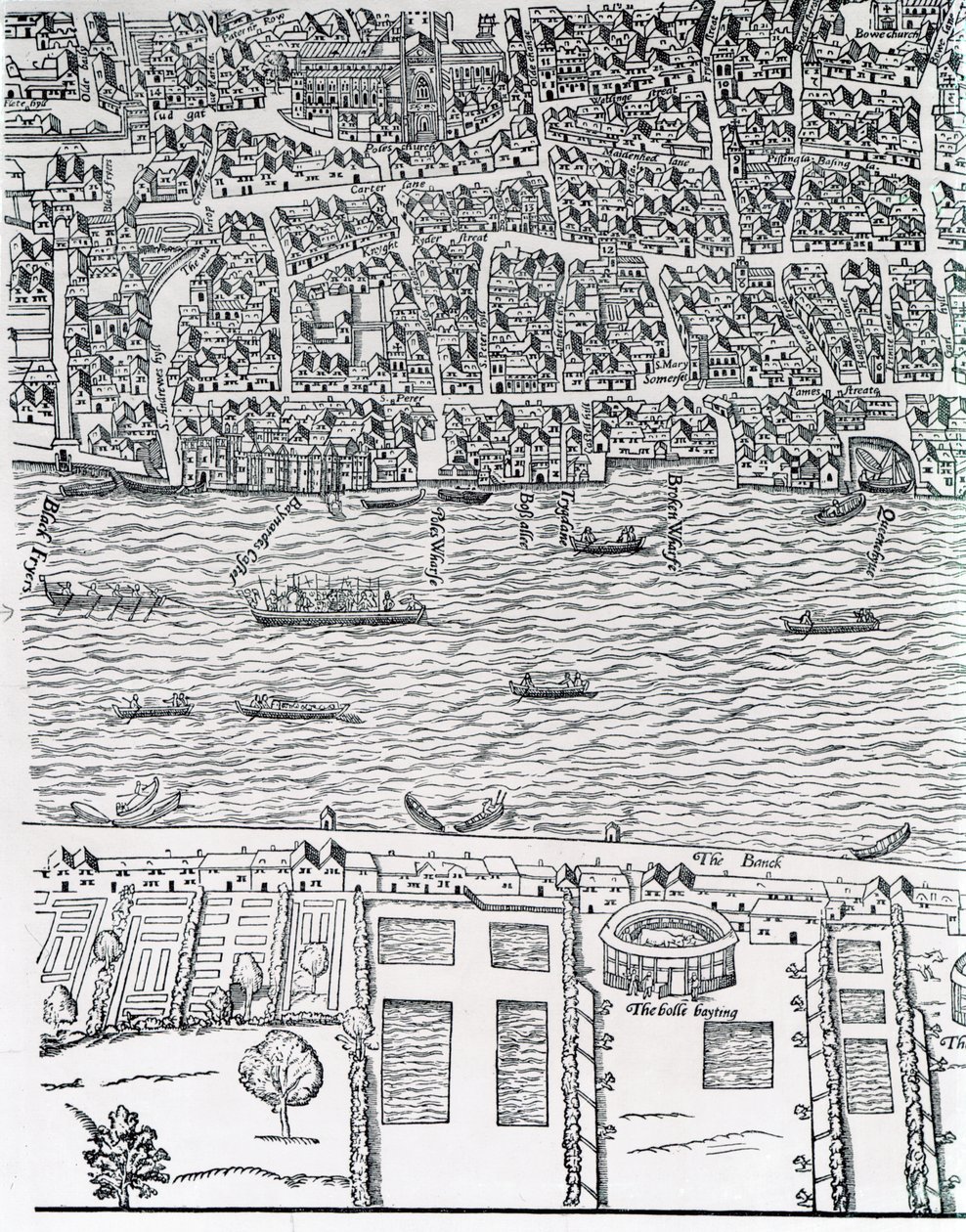 Plan de Londres, vers 1560-70 - Ralph Agas