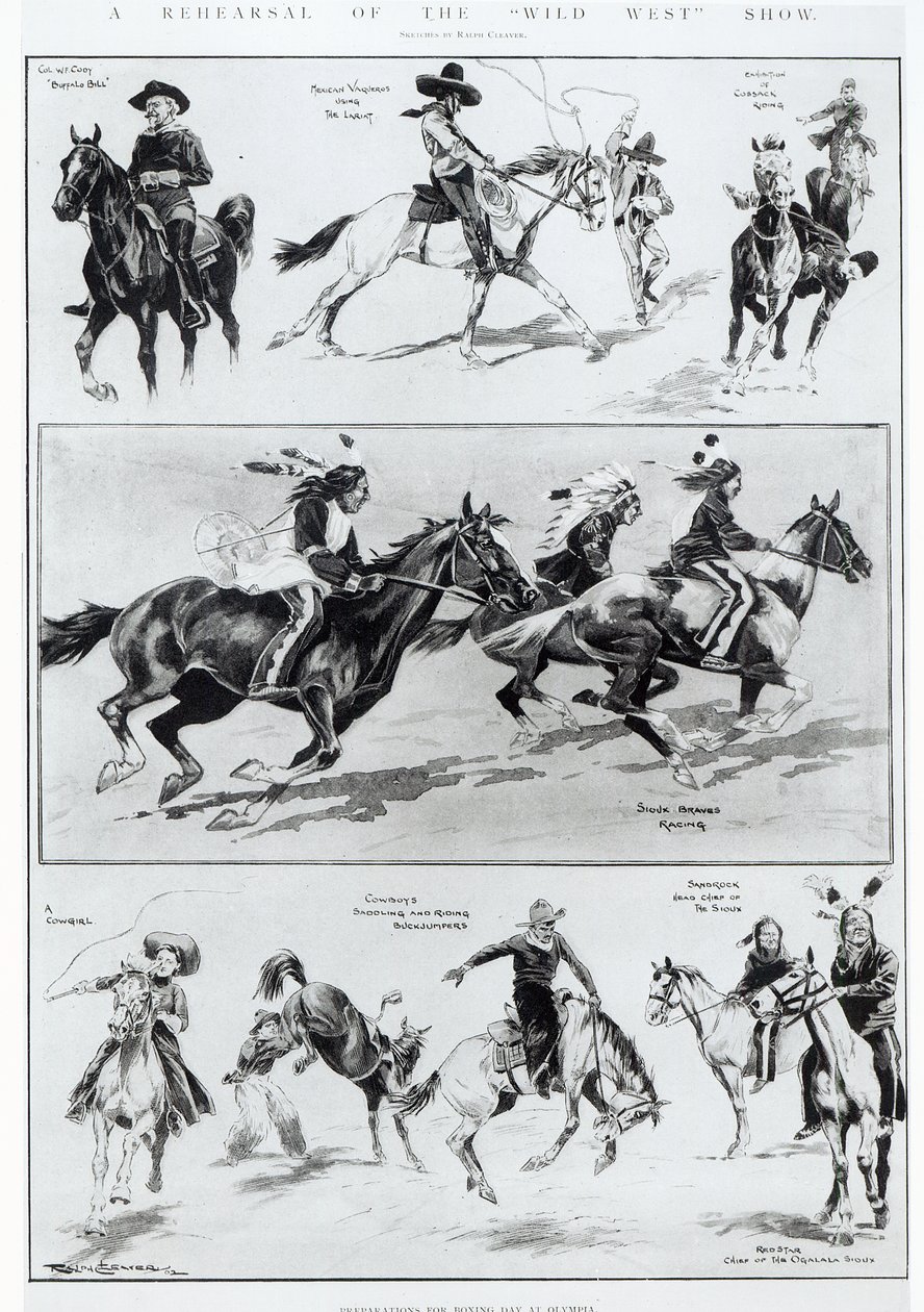 Une répétition du Wild West Show à Olympia - Ralph Cleaver