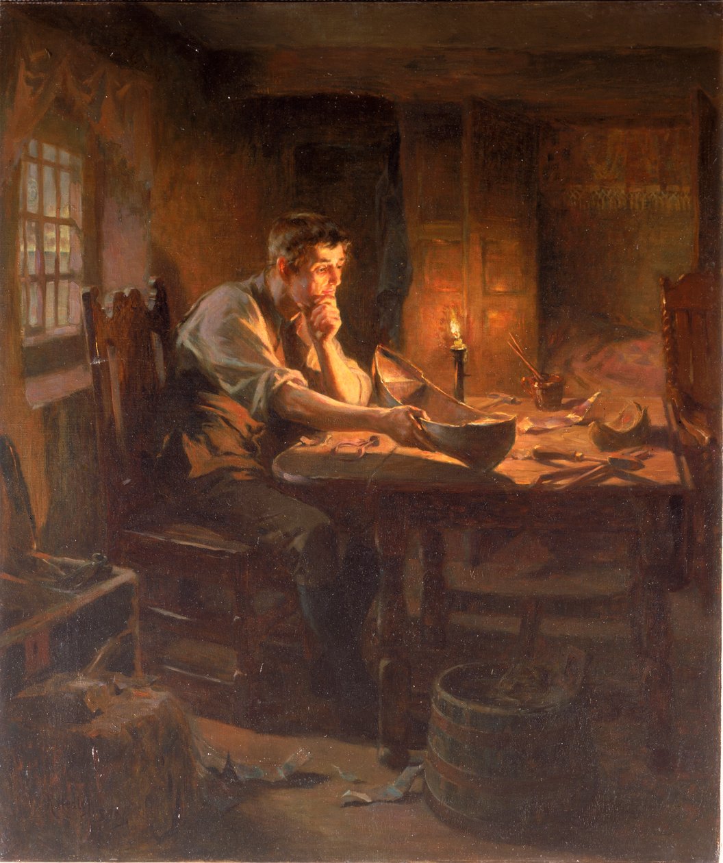 Invention du canot de sauvetage, Willie Wouldhave, South Shields, 1789, 1896 - Ralph Hedley
