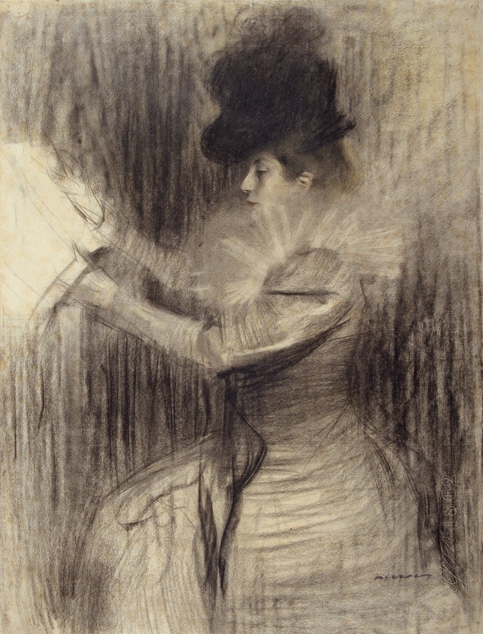 Figure féminine - Ramon Casas i Carbo
