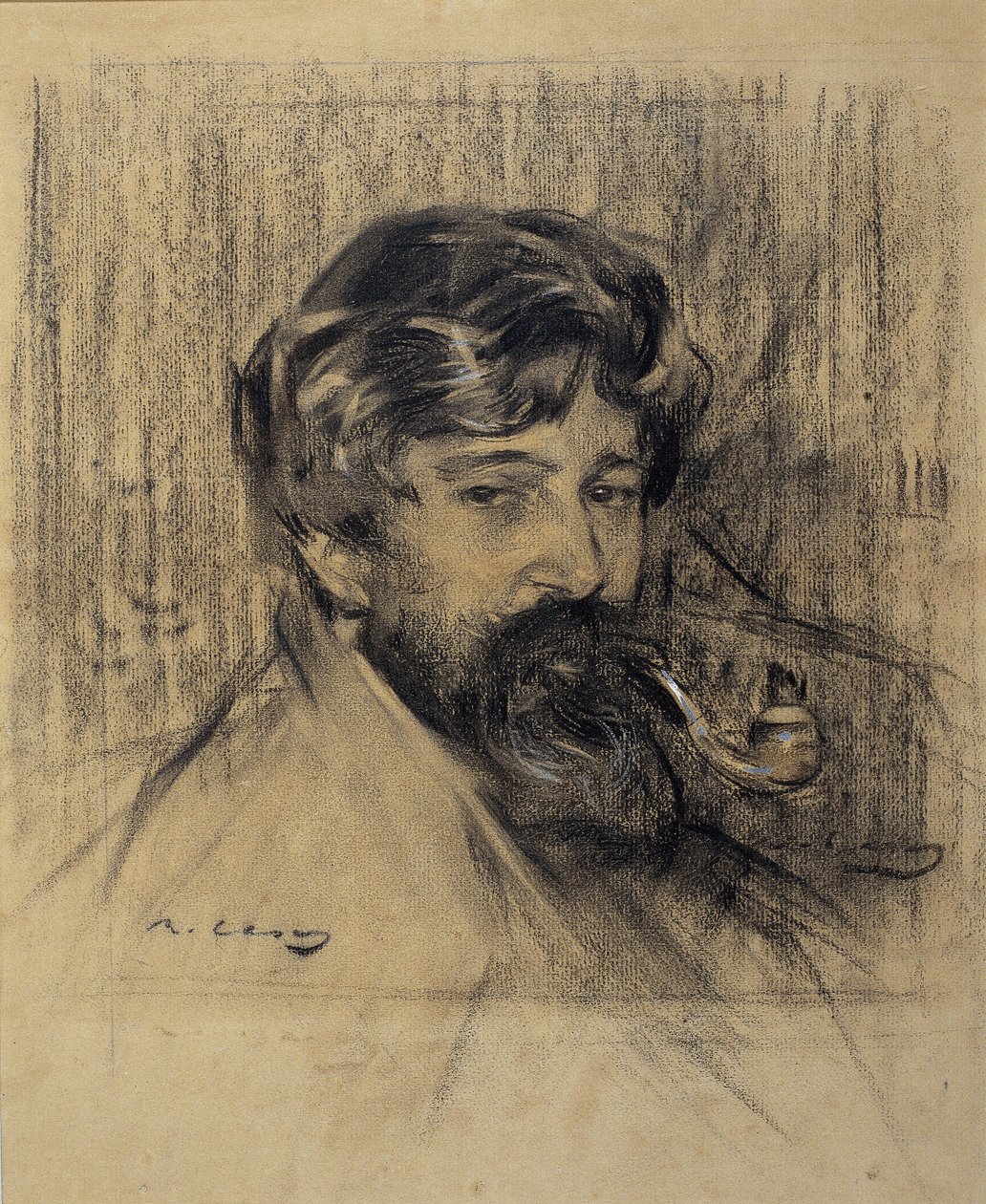 Portrait de Santiago Rusiñol - Ramon Casas i Carbo