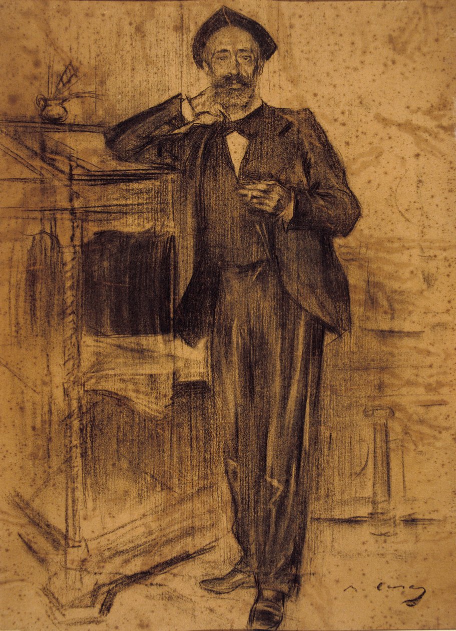 Portrait par Ramon Casas conservé au MNAC à Barcelone - Ramon Casas i Carbo