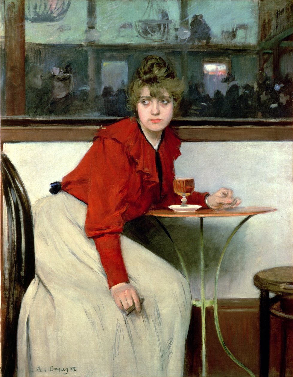 Chica dans un bar - Ramon Casas i Carbo