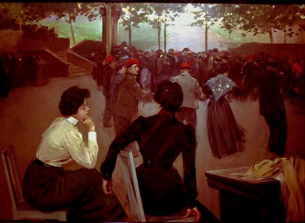 Sardanes à la Fontaine de Saint Roque à Olot, vers 1901-02 - Ramon Casas i Carbo