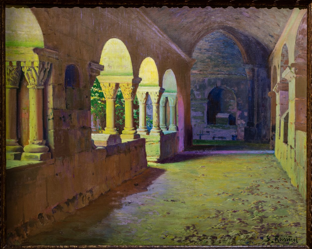 Le cloître de San Benet de Bages - Ramon and Rusinol Santiago (1861 1932) Casas