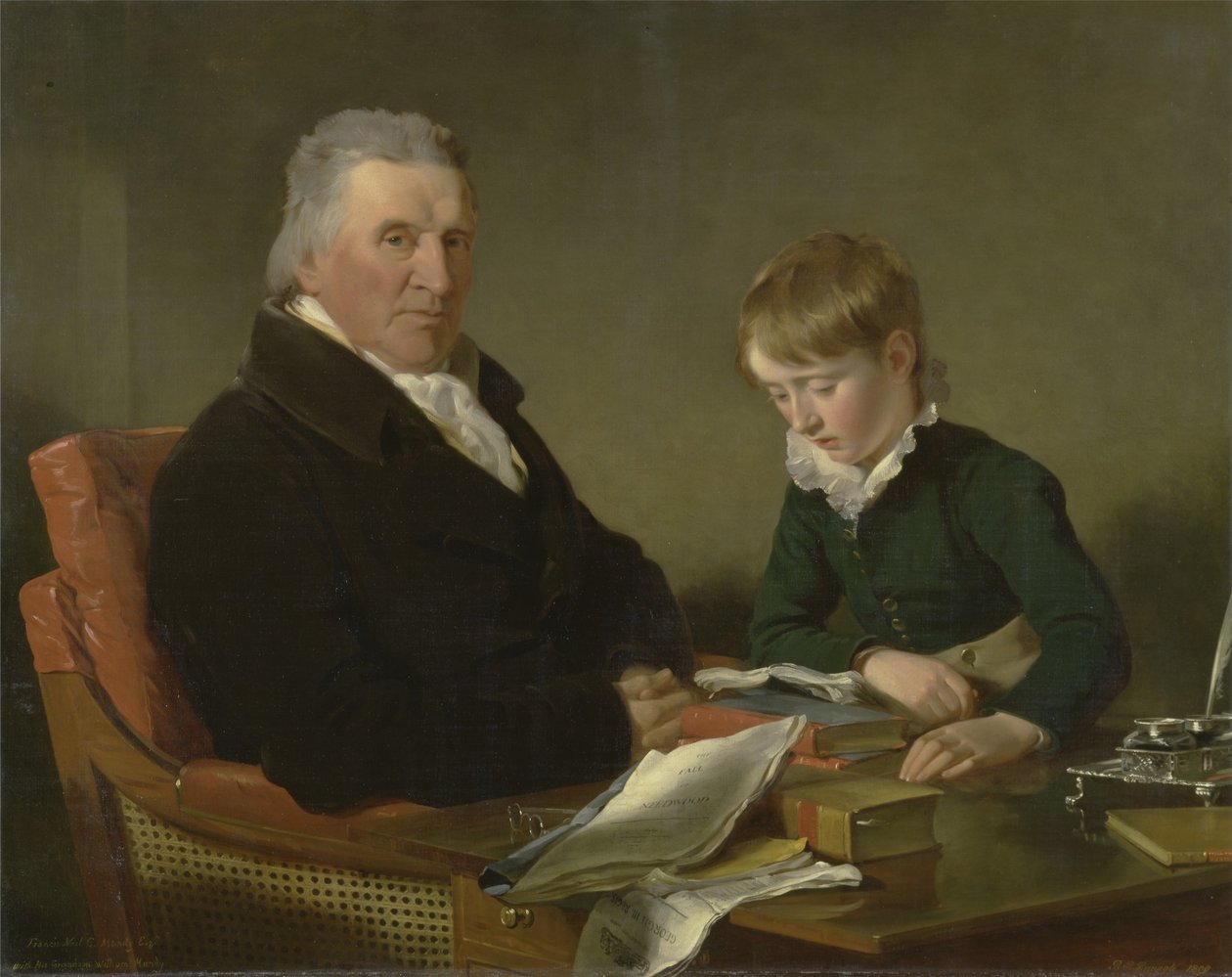 Francis Noel Clarke Mundy et son petit-fils, William Mundy - Ramsay Richard Reinagle