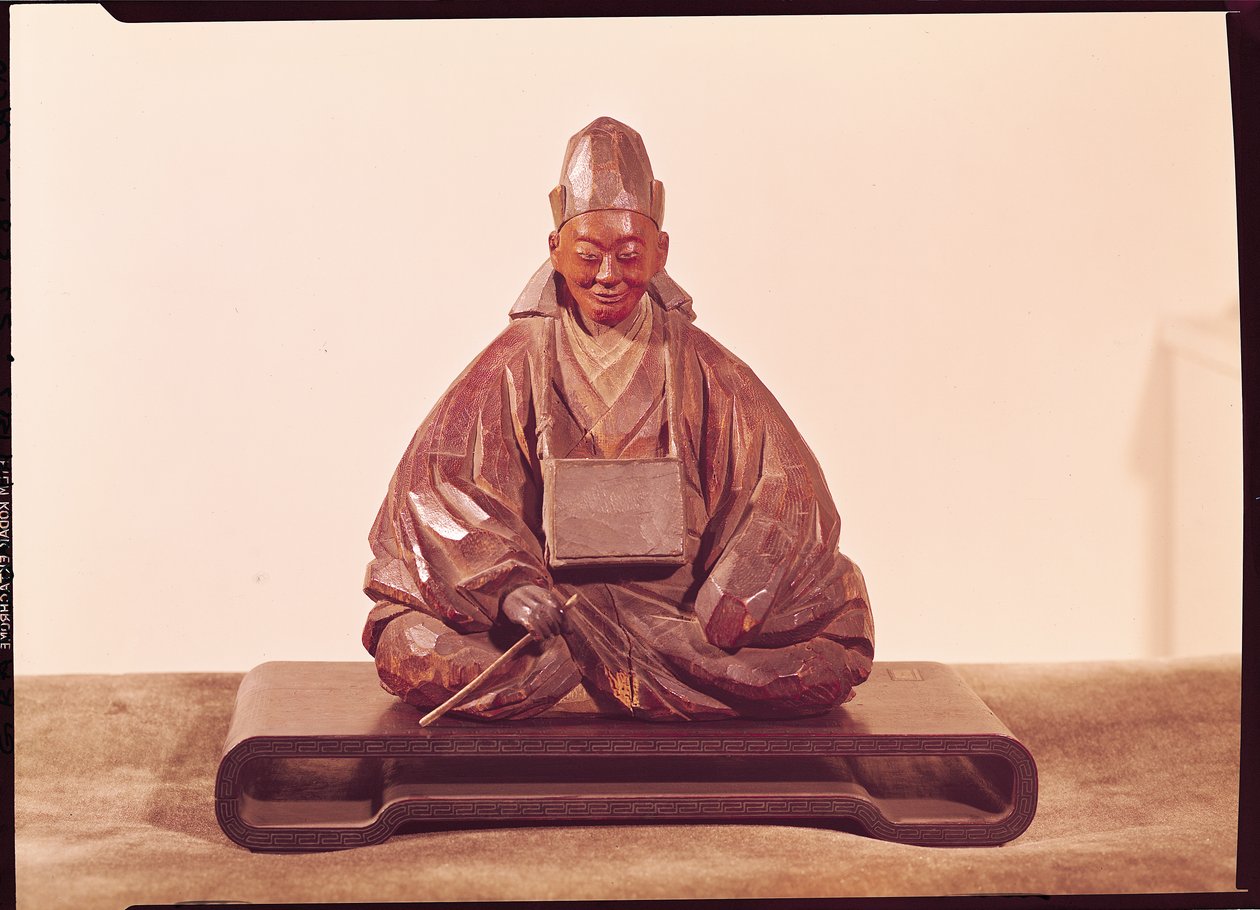 Statue assise de Basho (1644-94) Période Edo (1603-1868) - Ran Koo