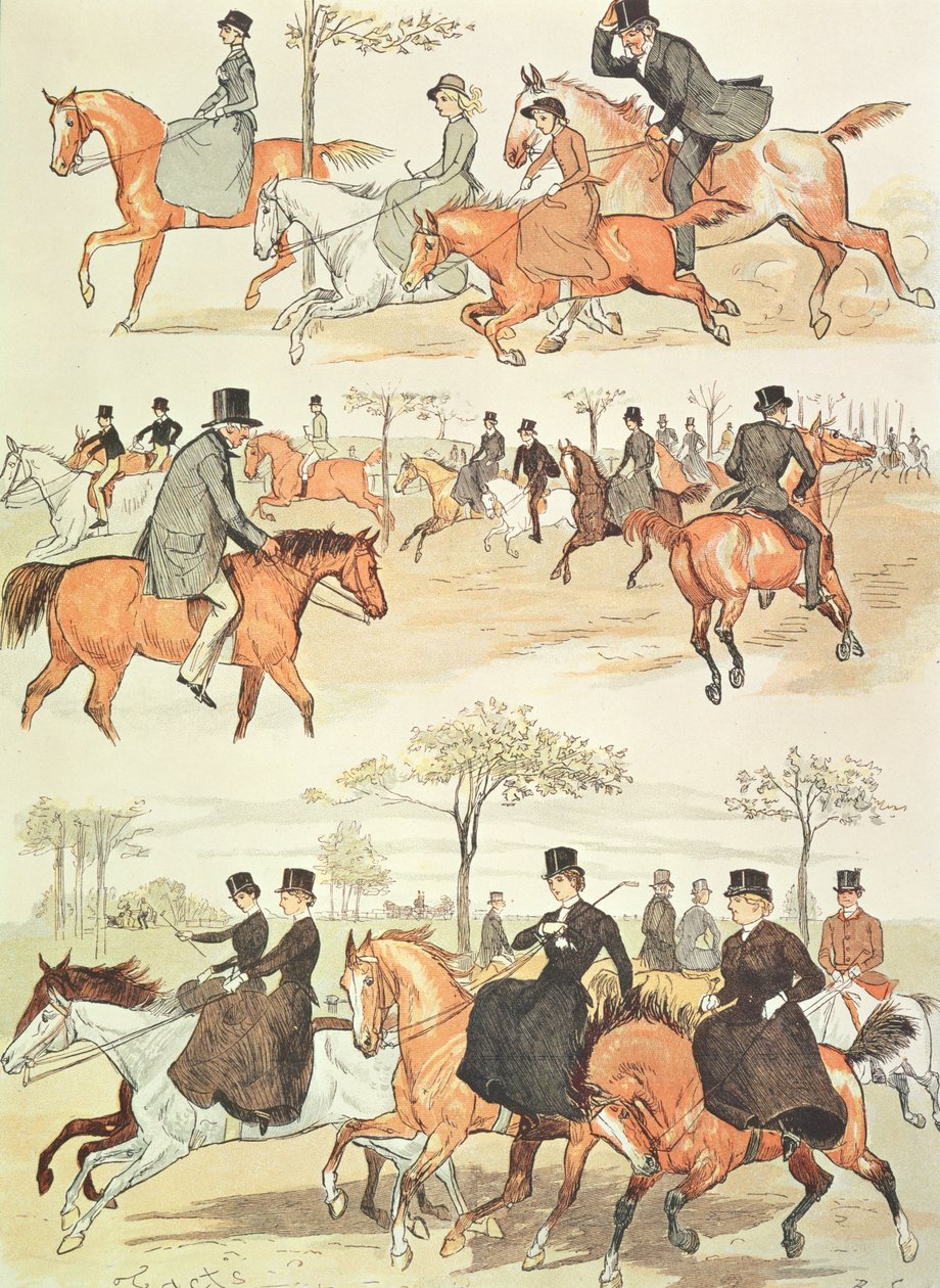 Monter en amazone - Randolph Caldecott