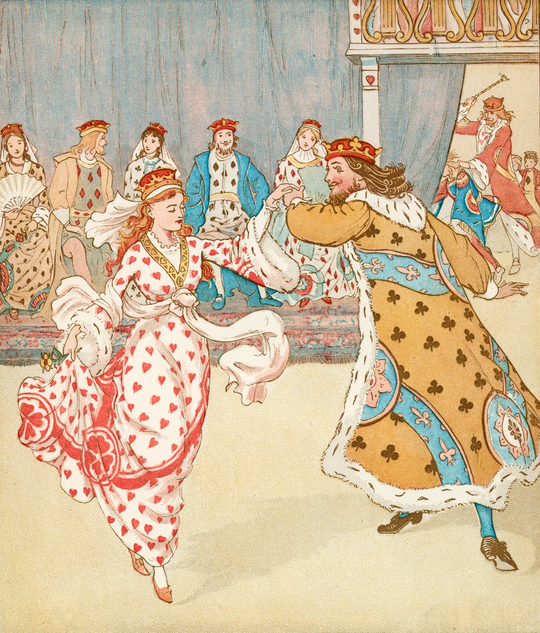 And Beat the Knave Full Sore (lithographie couleur) - Randolph Caldecott