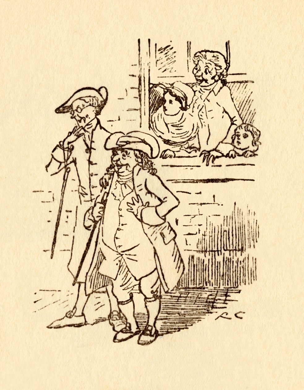 Les spectateurs regardent John Gilpin galoper, 1878, vers 1918 - Randolph Caldecott