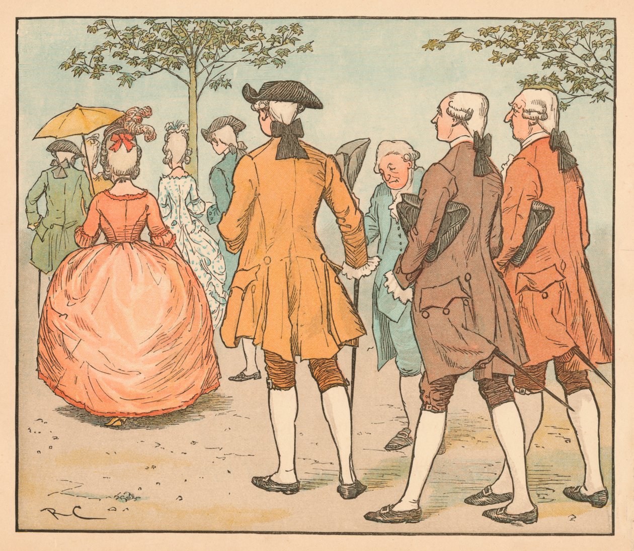 Son amour était recherché... Par vingt prétendants et plus, vers 1885 - Randolph Caldecott